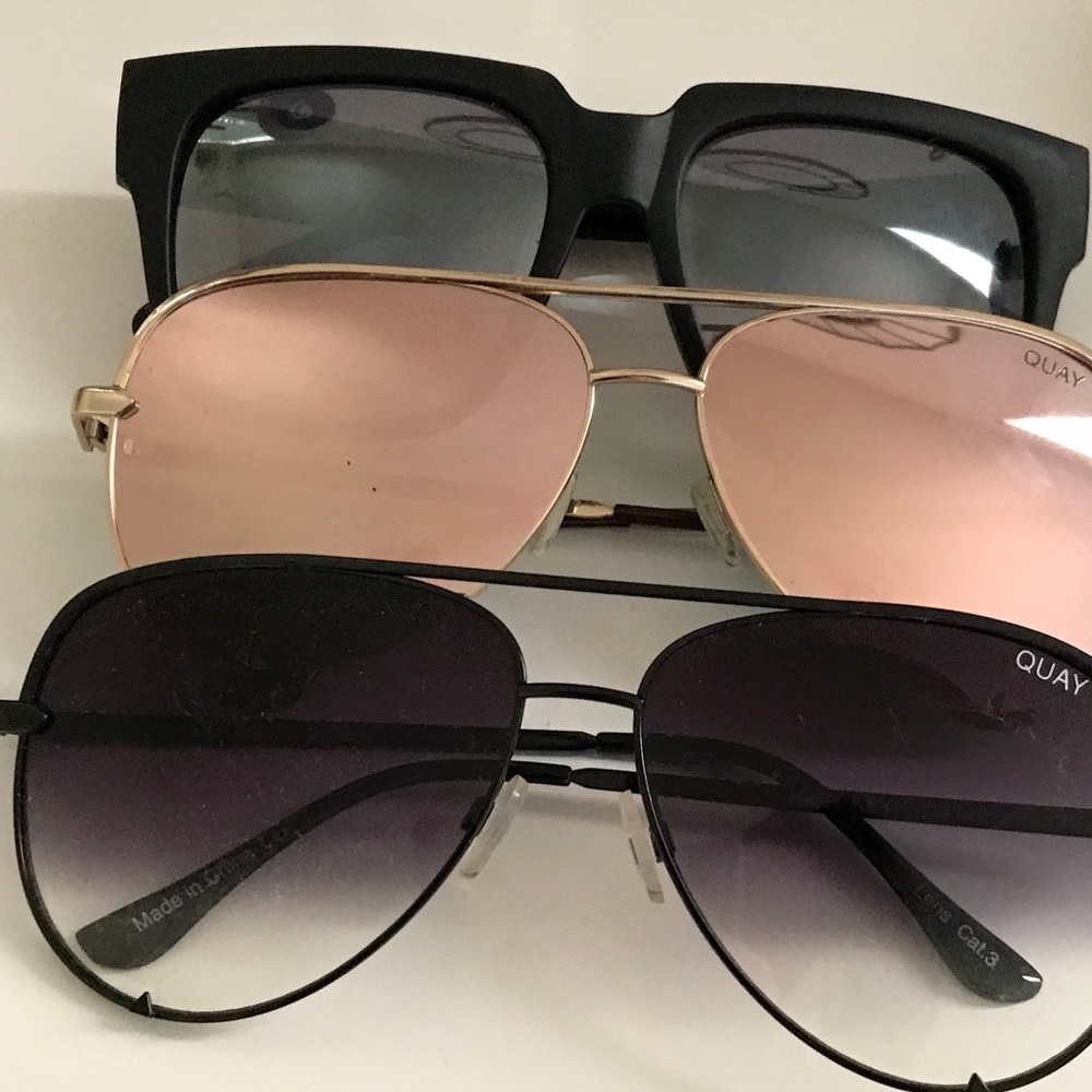 QUAY sunglasses lot- three pairs of QUAY